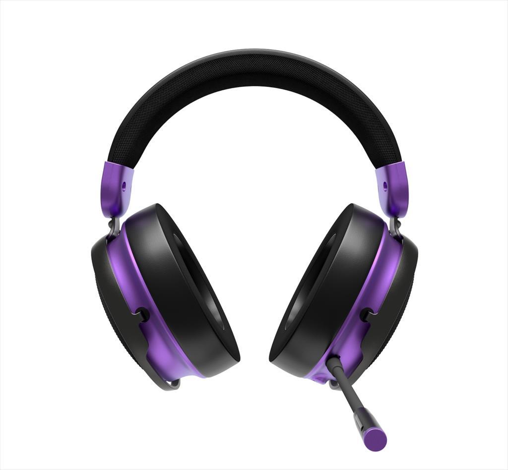 HEADPHONES DARK PROJECT Wireless (2.4GHz&BT) Gaming-Headset SONO w/Mic, 53mm neodymium driver, Black/Violet 41391