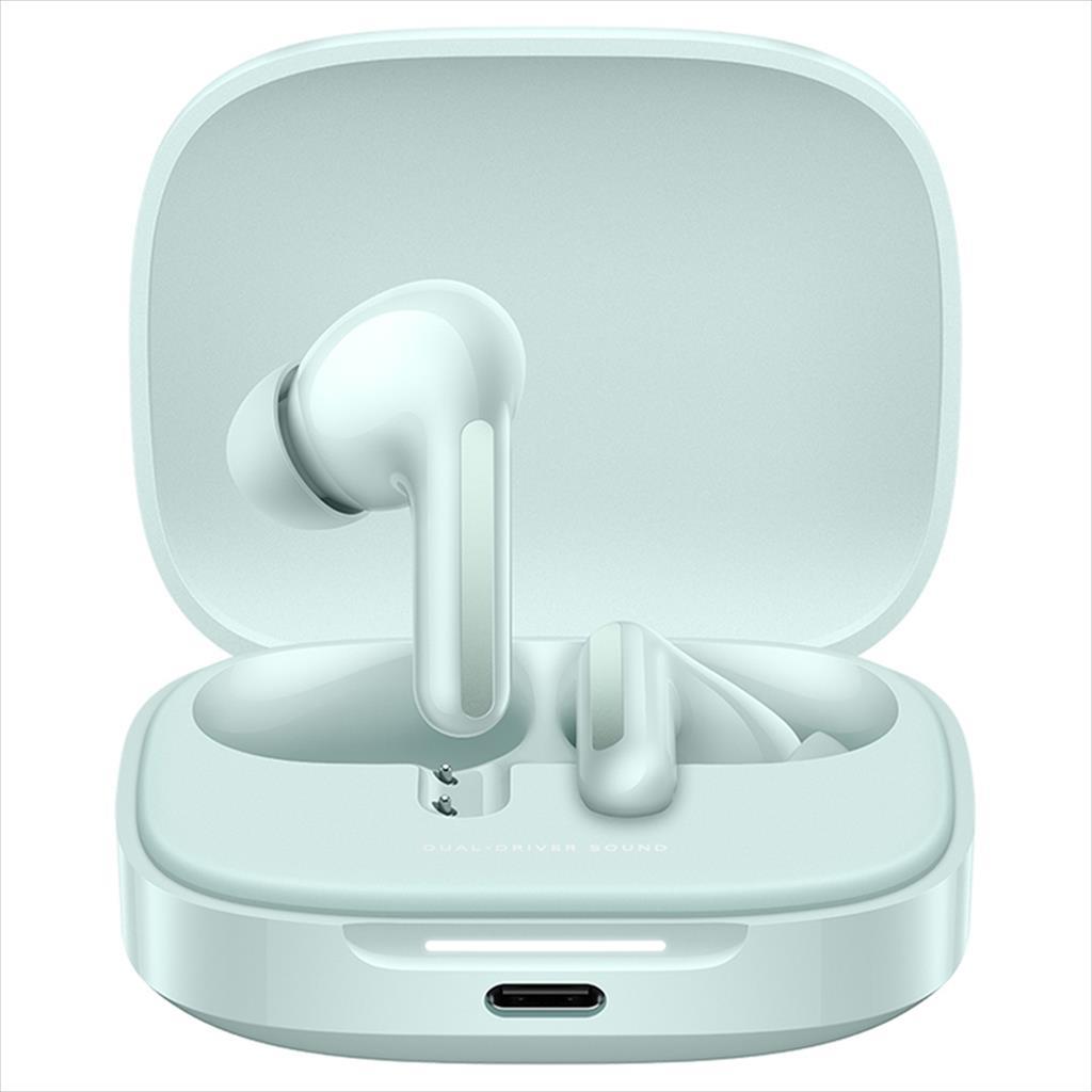 EARPHONES WIRELESS XIAOMI Redmi Buds 6 BLUETOOTH w/microphone, CORAL GREEN 41400