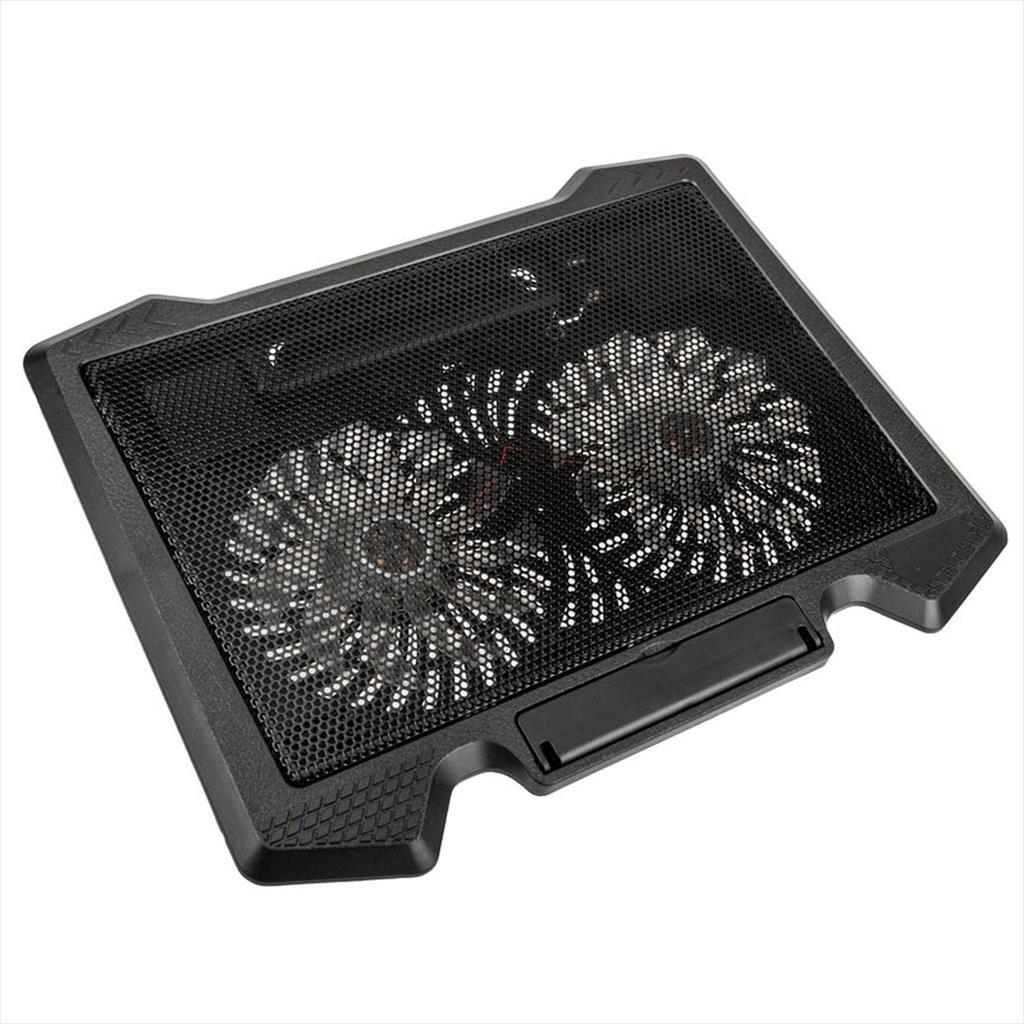 NOTEBOOK STAND COOLER KOLINK KL-N200 15.6", 2x 140mm fans, Blue LED, USB, Black 36619