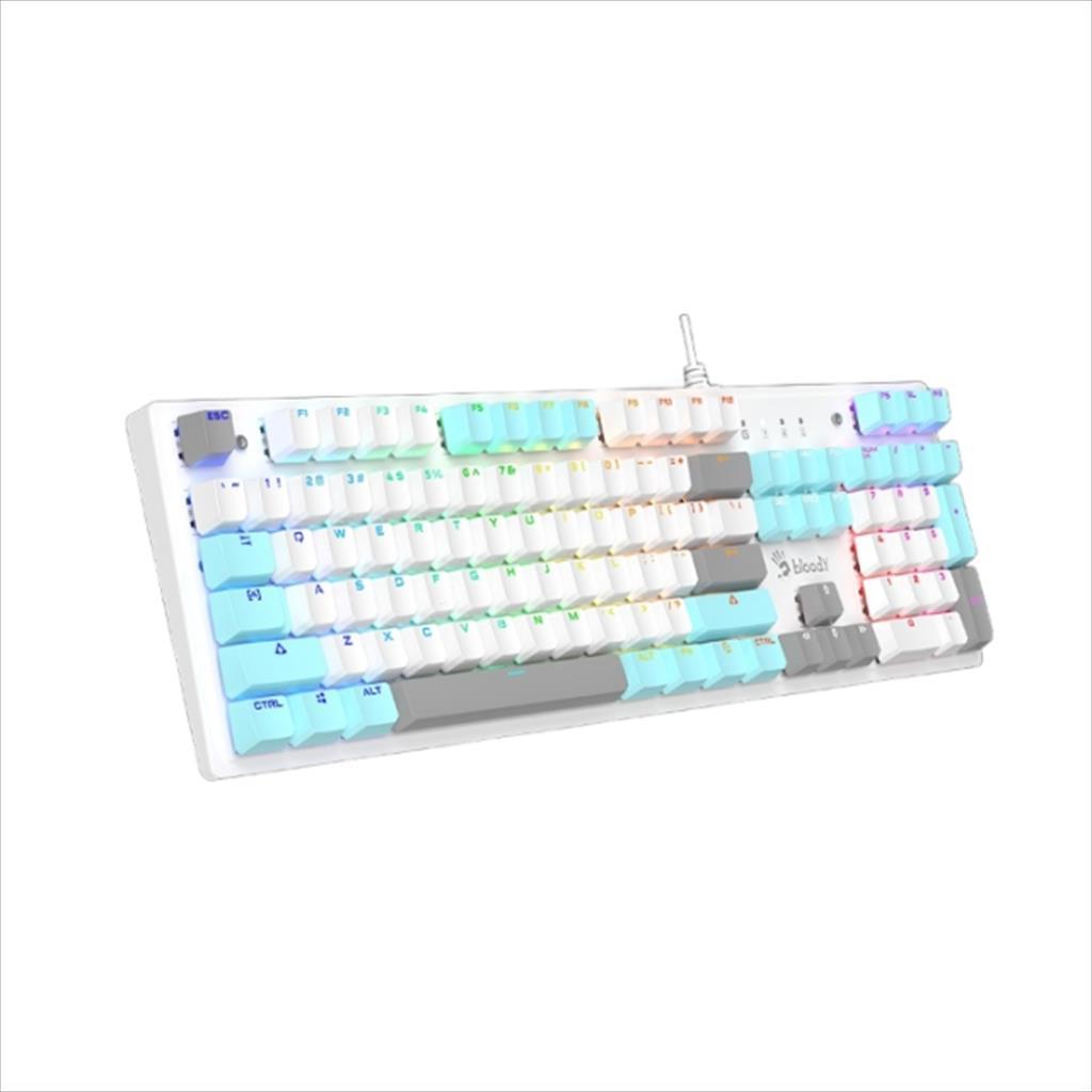 KEYBOARD MECHANICAL A4TECH Bloody S510R, Red Switch, RGB Illumination, White 08745