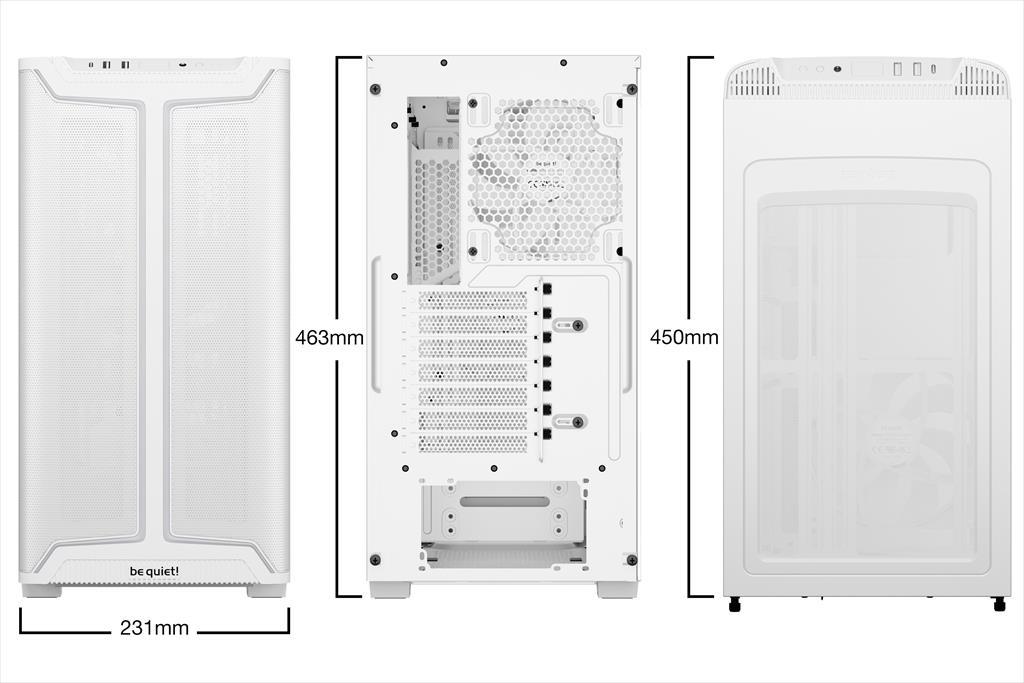 CASE BE QUIET! ATX Mid-Tower Pure Base 501 DX, 3x140mm Pure Wings 3, ARGB Front Strip, White BGW77 02569