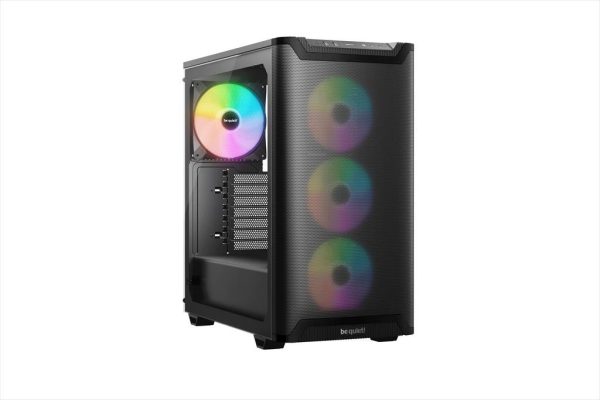 Case be quiet! atx mid-tower pure base 501 lx, 4x120mm light wings lx argb, front mesh, argb/pwm controller, black bgw78