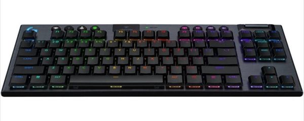 KEYBOARD MECHANICAL LOGITECH G915X LIGHTSPEED TKL WIRELESS RGB GL TACTILE CARBON w/bluetooth 920-012721