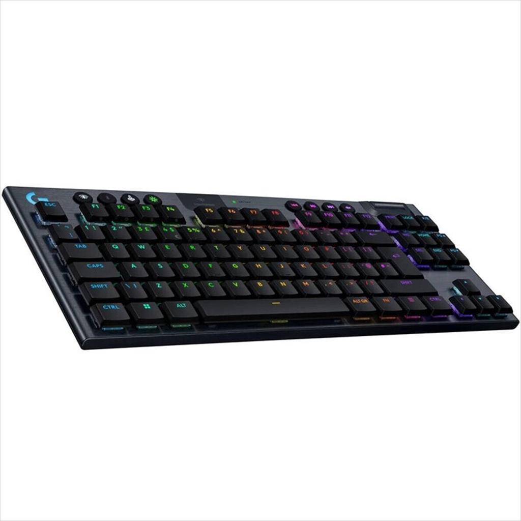 KEYBOARD MECHANICAL LOGITECH G915X LIGHTSPEED TKL WIRELESS RGB GL TACTILE CARBON w/bluetooth 920-012721 08754