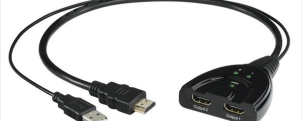 CONVERTOR SPLITTER HAMA HDMI (M) TO 2X HDMI (F) w/USB for power, 121776