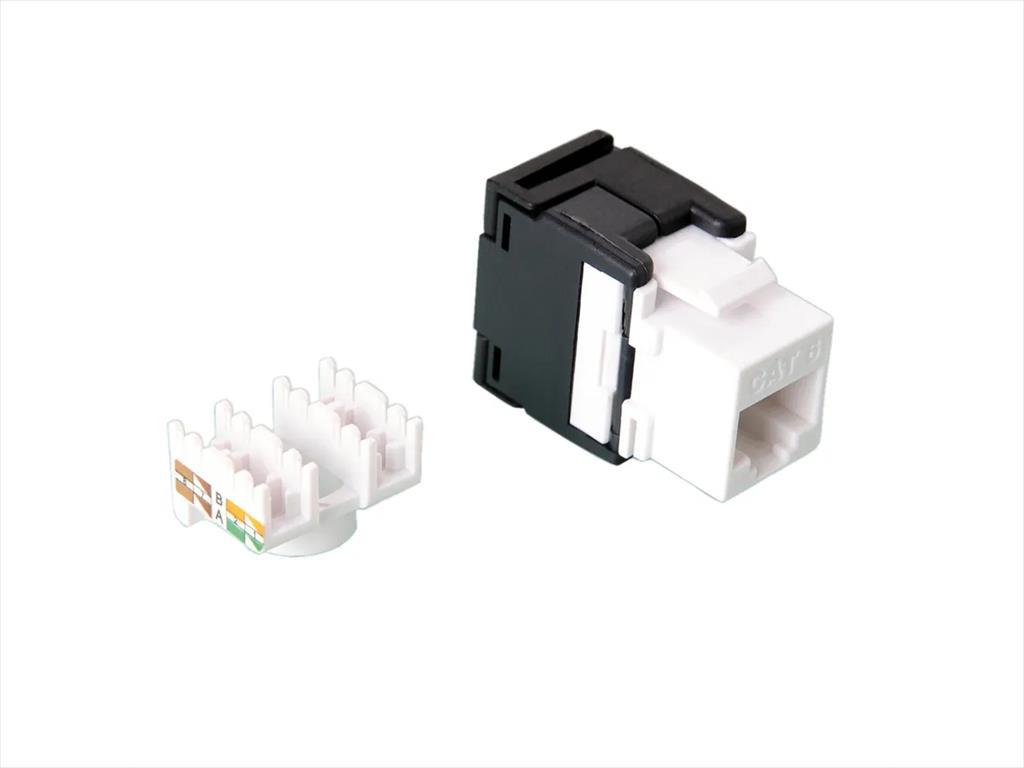 NET MODUL Cat6 UTP keystone jack, 180 degree white Secomp 27165