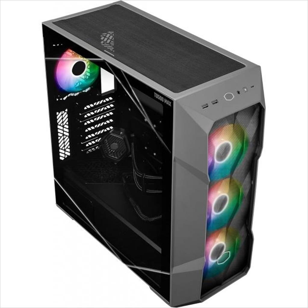 CASE ATX COOLER MASTER TD500 MAX w/AIO ML360 Atmos MAX, w/GX II Gold 850W ATX3.0 MAX, w/WINDOW TG, 4x120mm ARGB fans, Gun Metal TD500V2-MGNN85-SL0 02584