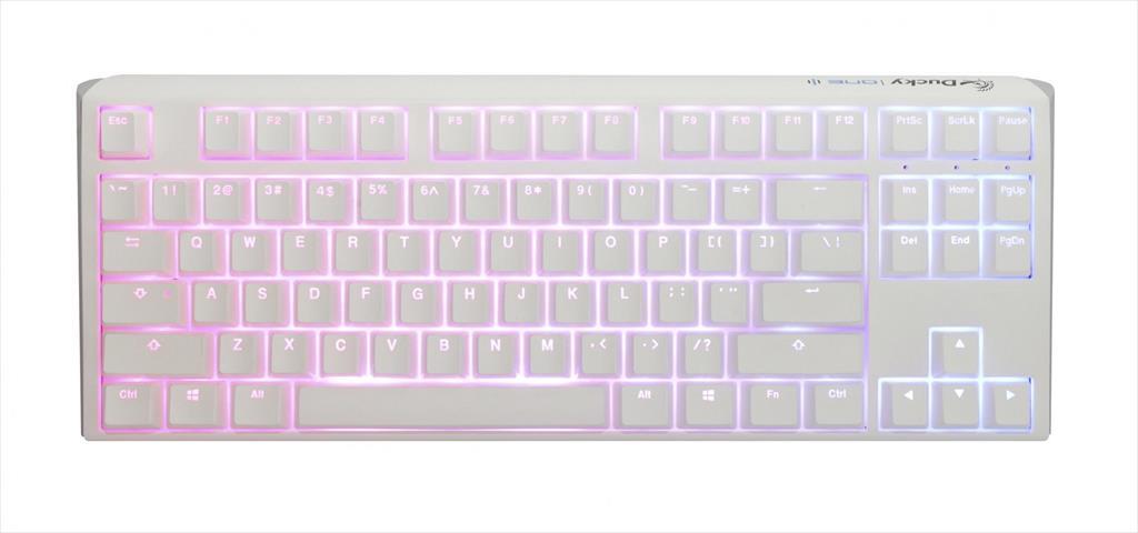 KEYBOARD MECHANICAL DUCKY ONE 3 CLASSIC PURE WHITE RGB TKL PBT Double-shot keycaps HOT-SWAPPABLE Cherry MX Silent Red, DKON2187ST-SUSPDPWWWSC1 08768