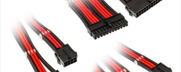 EXTENSION PSU KIT KOLINK ATX 24-pin, CPU 4+4-pin, PCI-E 8-pin x2, PCI-E 6+2-pin x3, w/cable clips BLACK/RED ZUAD-1285