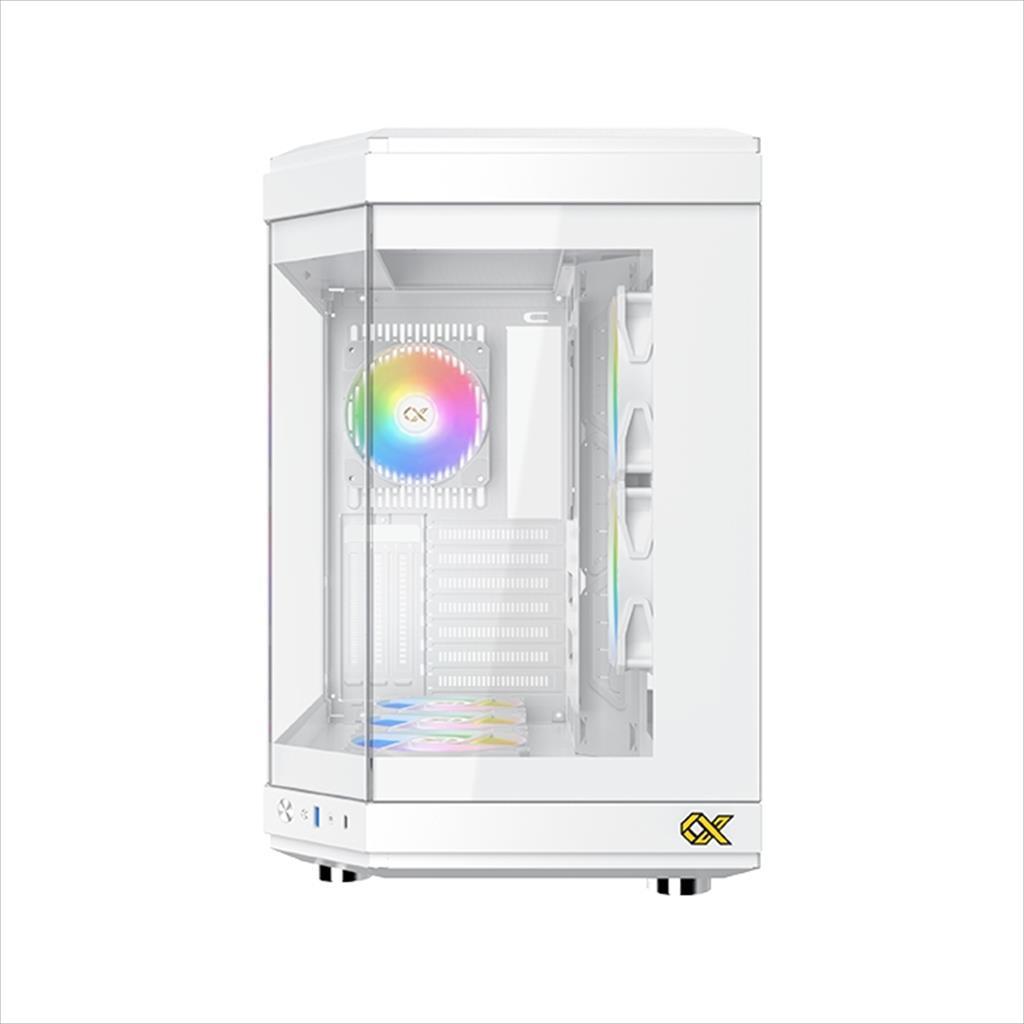 CASE XIGMATEK ATX mid-Tower CUBI ARCTIC WHITE w/3xTG, 6x120mm Z20A Arctic ARGB Galaxy II Fan Control Kit,USB type C, EN41983 02474