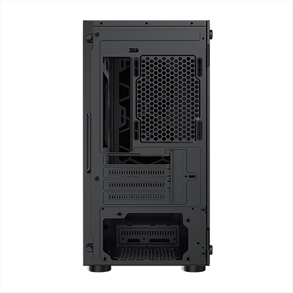 CASE XIGMATEK mATX OREO BLACK w/TG, Meshed Grill FP, 3x120mm X24F FIXED RGB Fan, EN47758 02481