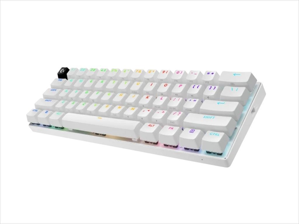 KEYBOARD WIRELESS LOGITECH PRO X 60 LIGHTSPEED RGB, 60%, Tactile GX Optical switch, White, w/Bluetooth, 920-011930 08675