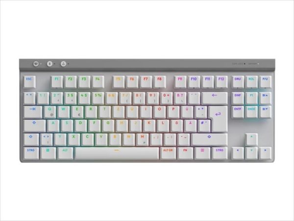 Keyboard mechanical logitech g515 tkl lightspeed wireless rgb gl tactile white w/bluetooth us layout 920-012539