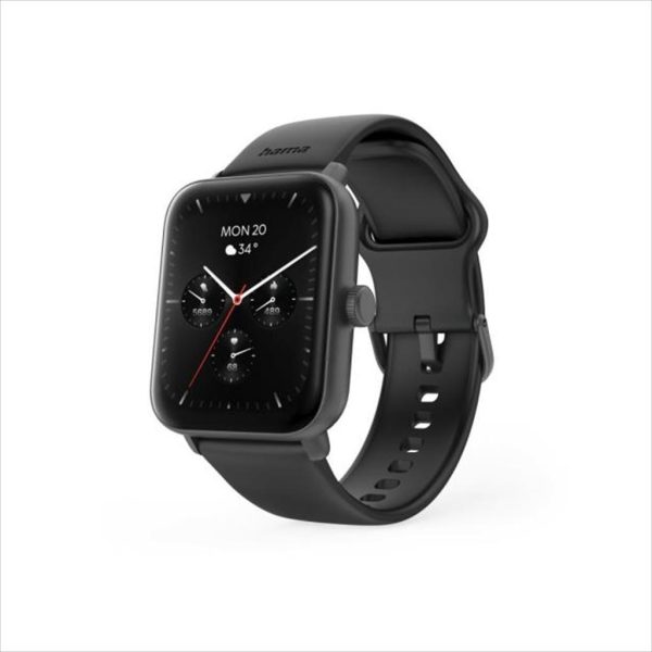 SMARTWATCH HAMA 6010 WATCH 1.65" TFT display, Phone Function, Black 178619 43147