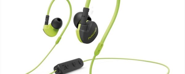 EARPHONES WIRELESS HAMA Freedom Athletics, Bluetooth w/microphone, Yellow 184119