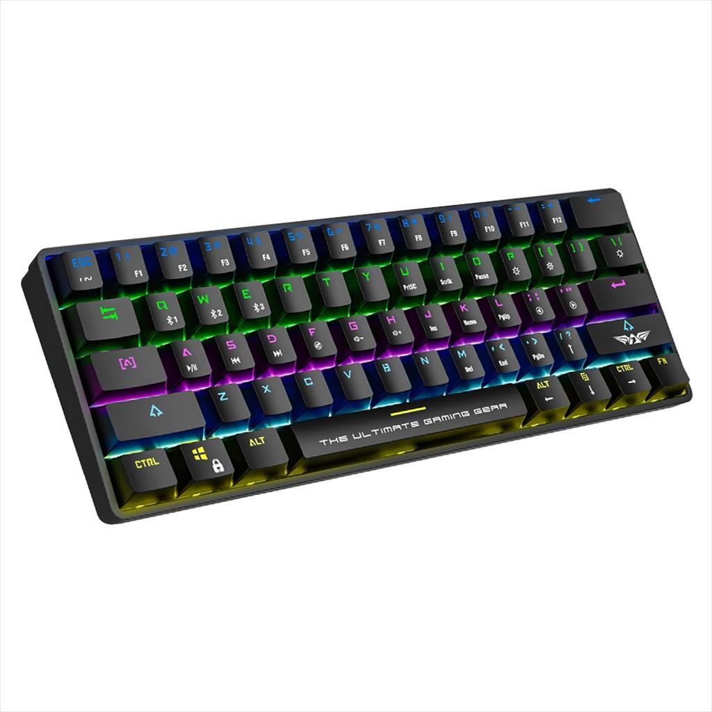 KEYBOARD MECHANICAL ARMAGGEDDON MBA-61R Starling RGB 60% Multi-Device (Wired+Bluetooth), Kevlartech keycaps, Hotswappable, NKRO, Black 08703