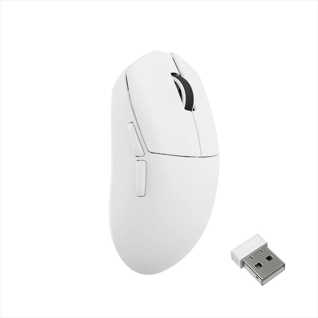 MOUSE WIRELESS USB KEYCHRON Lemokey G1 WHITE, w/bluetooth, PixArt 3395 26.000 DPI, 8000Hz, G1-A1 07514