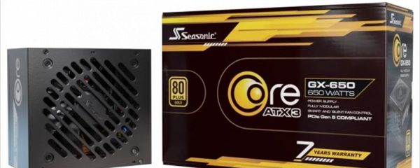 PSU 650W SEASONIC CORE GX-650-V2 ATX3.1 w/PCIE 5.1 80+ GOLD , Fully Modular, SRP-CGX651-A5A32SF