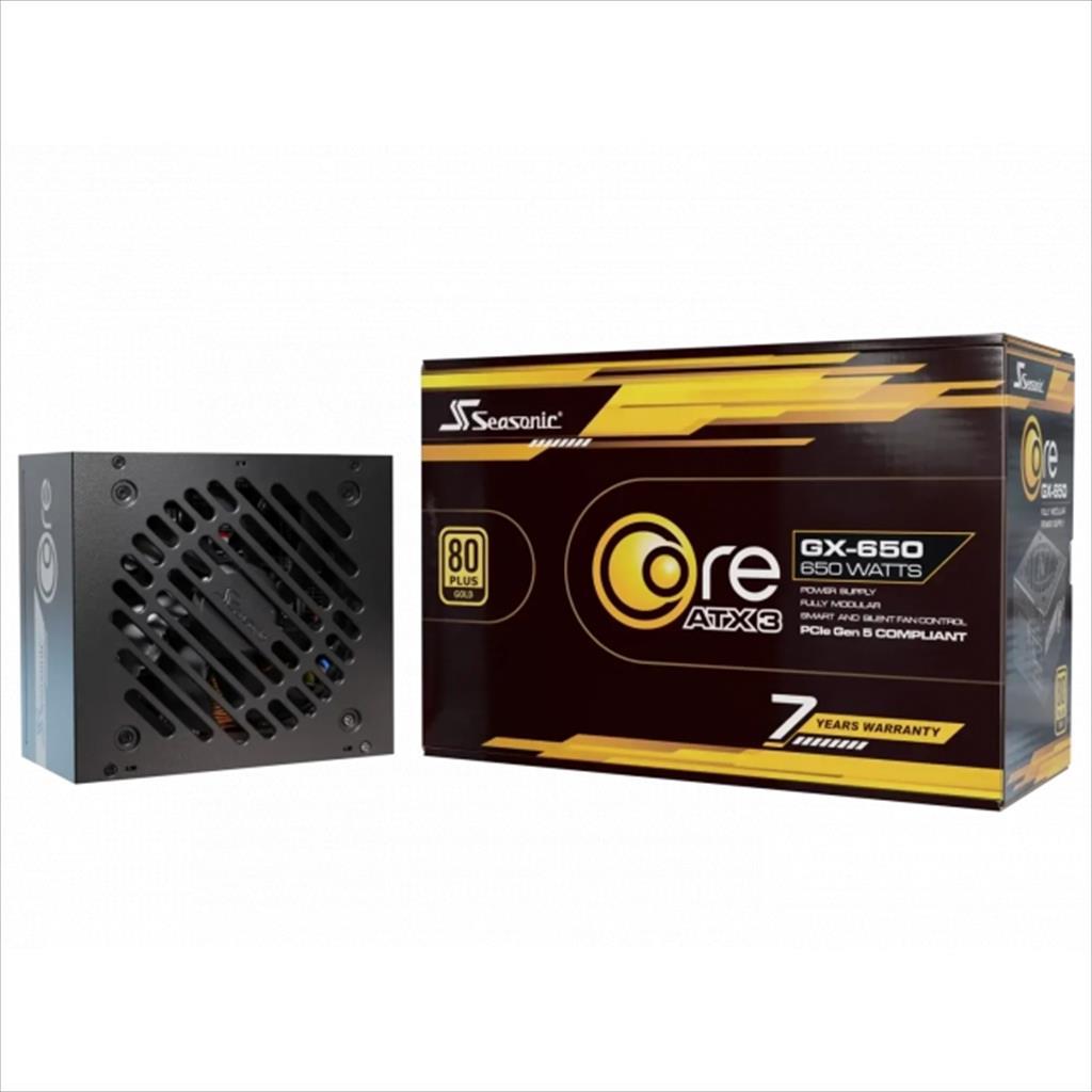 PSU 650W SEASONIC CORE GX-650-V2 ATX3.1 w/PCIE 5.1 80+ GOLD , Fully Modular, SRP-CGX651-A5A32SF 26291