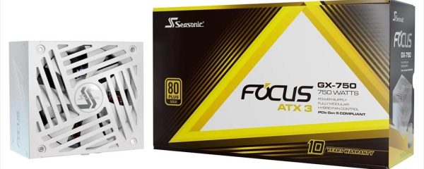 PSU 750W SEASONIC FOCUS GX-750 (2024) WHITE w/PCIE 5.1 80+ GOLD , Fully Modular, FOCUS GX-750-V4-WHITE
