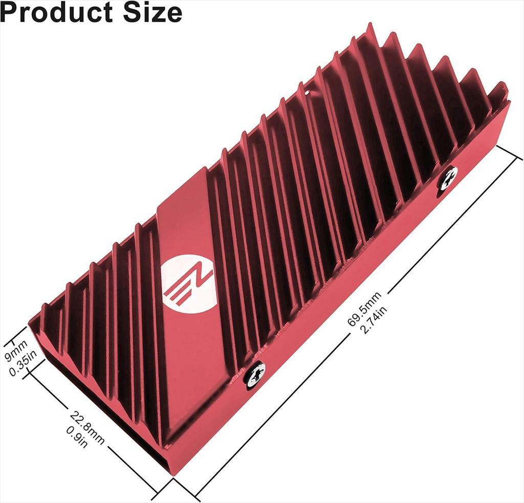COOLERS M.2 Heatsink SSD EZDIY-FAB red EZDPI075-10 36612