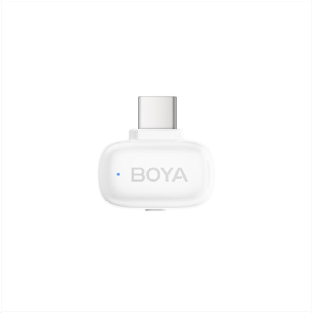 MICROPHONE WIRELESS SYSTEM BOYA MINI 13, 2xMIC, USB-C and Lightning receiver, white 51111