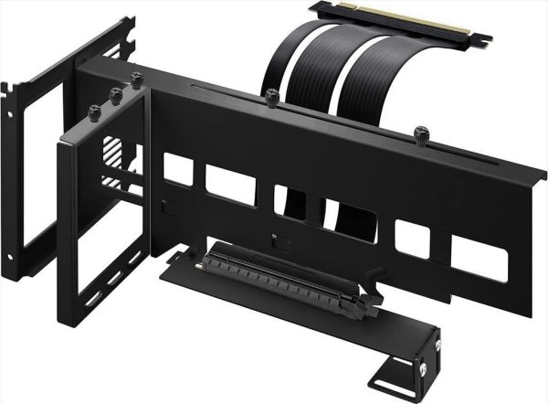 Gpu vertical bracket kit ezdiy-fab pcie 16x gen4 w/riser cable 170mm,black