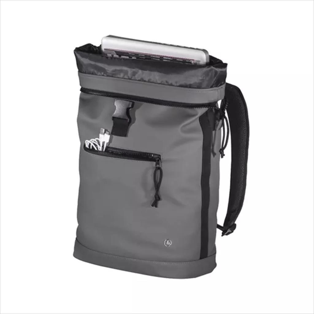 BAG HAMA "Merida" Roll-Top BACKPACK GRAY 40cm (15,6" LAPTOP), 216493 31094