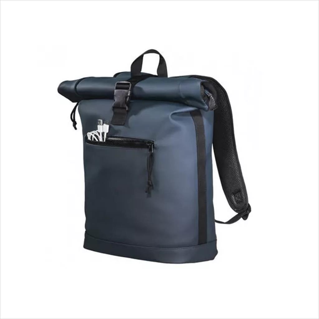 BAG HAMA "Merida" Roll-Top BACKPACK DARK BLUE 40cm (15,6" LAPTOP), 216495 31096