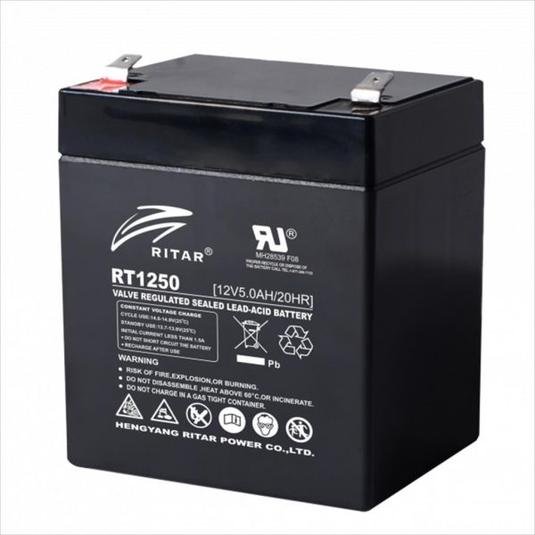 UPS BATTERY 12V 5Ah RITAR RT1250 (90 / 70 / 101mm) T1 12105