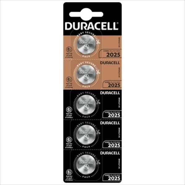 Battery DURACELL LITHIUM 3V, CR2025, 5 pcs in blister/price for 1 battery 34083
