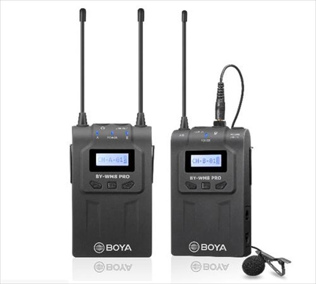 MICROPHONE WIRELESS SYSTEM BOYA UHF Dual-Channel, up to 100m, BY-WM8 Pro-K1 51118