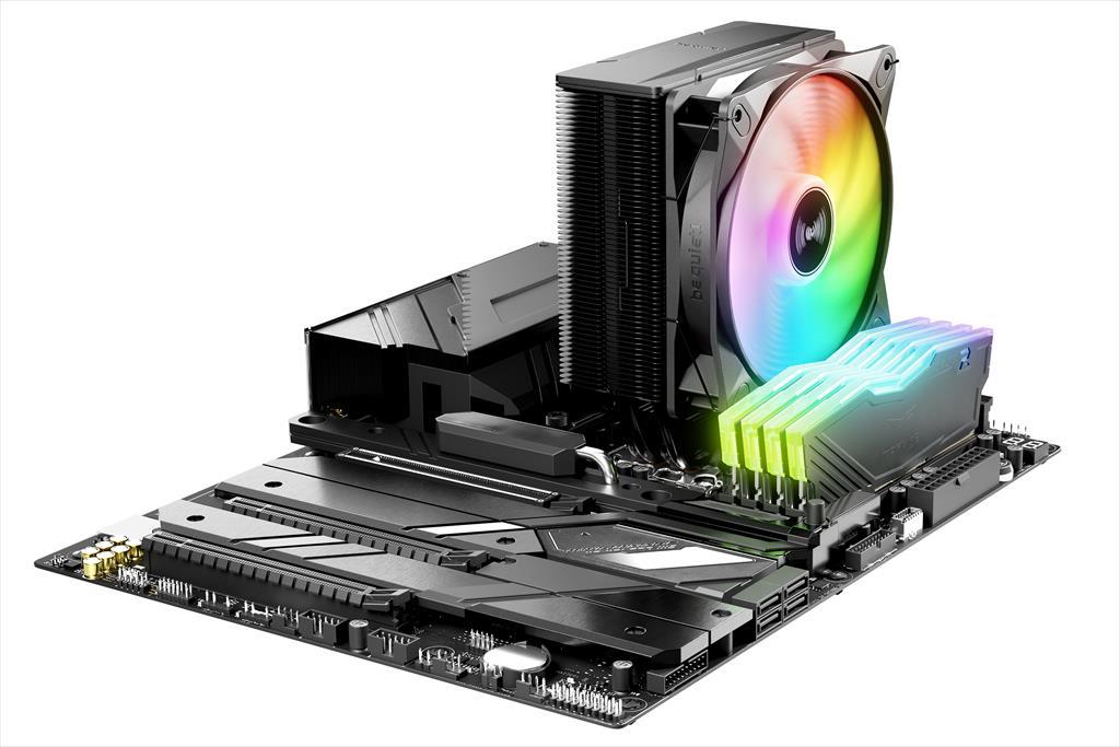 COOLERS CPU BE QUIET! PURE ROCK 3 LX BLACK, 4 heatpipes 6mm, Light Wings LX 120mm ARGB PWM fan, TDP 190W, BK040 36659