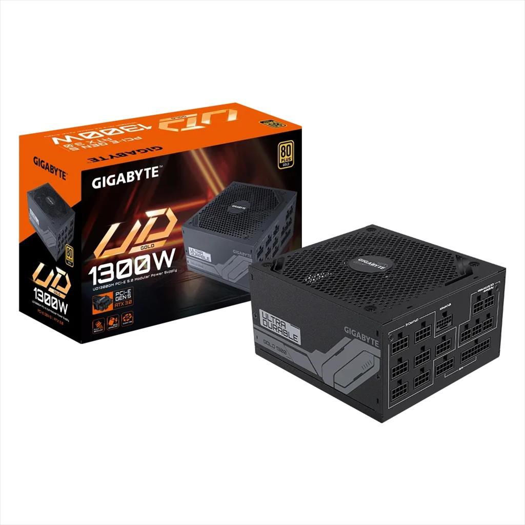 PSU 1300W GIGABYTE UD1300GM PG5 80 PLUS GOLD w/PCIE 5.0, FULL MODULAR, BLACK, GP-UD1300GM PG5 26327