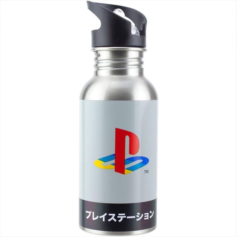 GAME FIGURINE PALADONE Playstation Water metal bottle w/straw PP8977PS