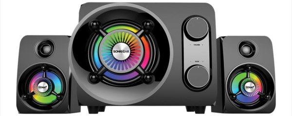 SPEAKERS 2.1 SONICGEAR TITAN 7 PRO BTMI, Light Efect, USB/SD CARD Music Playback,(25W) AUX/Bluetooth 4.2,FM Radio