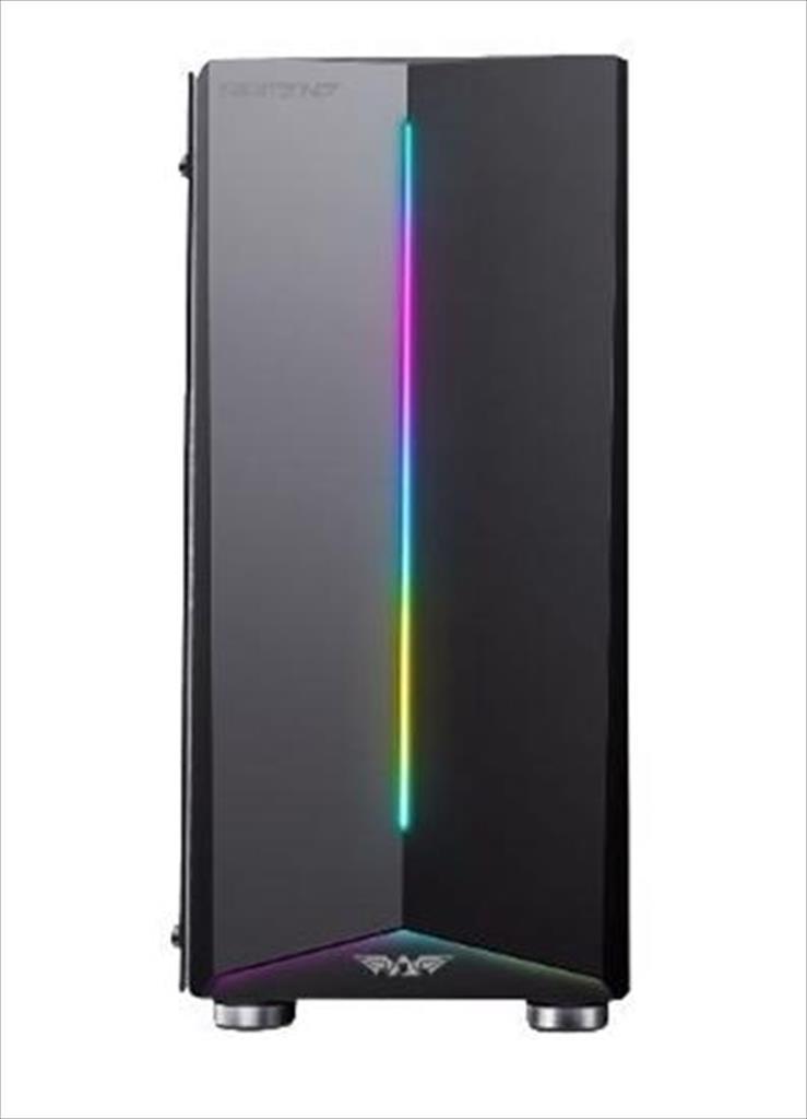 CASE ARMAGGEDDON ATX mid-Tower NIMITZ N7 BLACK, w/WINDOW, RGB FRONT PANEL 02582