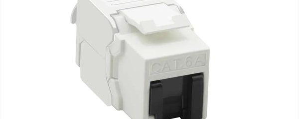 NET MODUL Cat6A UTP keystone jack, 180 degree white Secomp