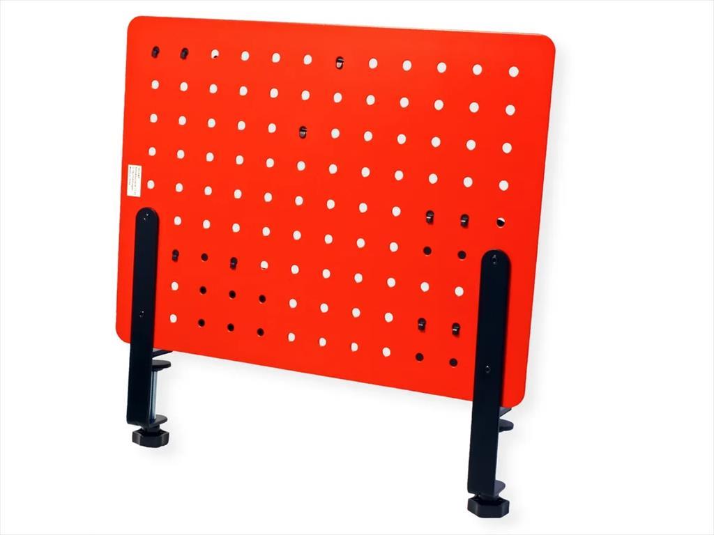 GAMING DESK CLAMP MOUNT PEGBOARD, (3x Pin Magnet, 1x Cup Holder, 2x Hook, 2x Gaming Controller Hook, 1x Headphone Hook), RED 56333