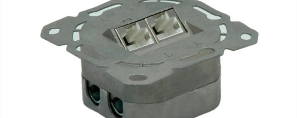 NET MOUNT WALL JECK Cat6A STP, 2 port  Secomp