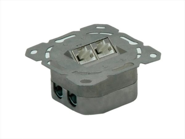 Net mount wall jeck cat6a stp, 2 port  secomp
