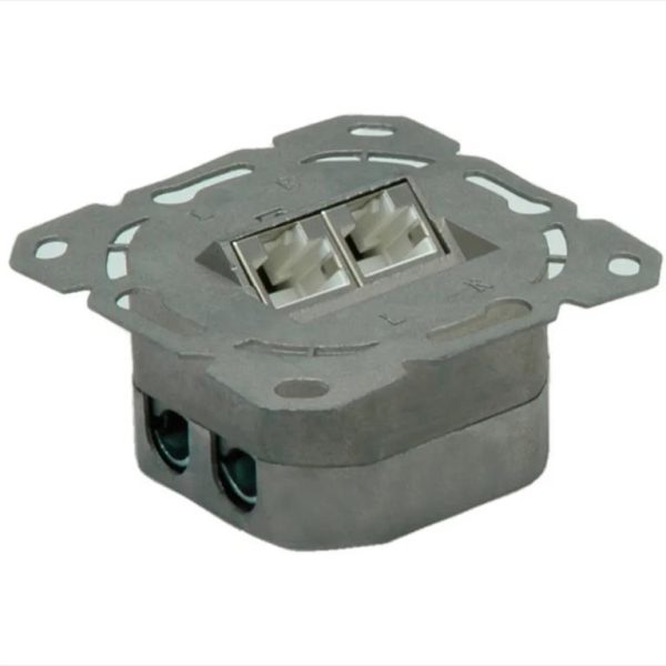 NET MOUNT WALL JECK Cat6A STP, 2 port Secomp 27171