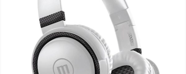 HEADPHONES WIRELESS MAXELL BTB52 Bluetooth w/microphone, white