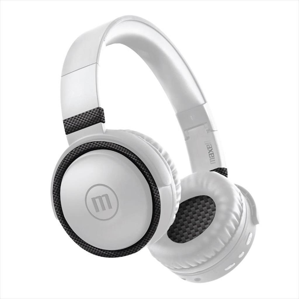 HEADPHONES WIRELESS MAXELL BTB52 Bluetooth w/microphone, white 41423
