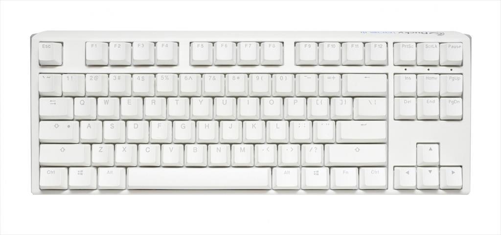 KEYBOARD MECHANICAL DUCKY ONE 3 CLASSIC PURE WHITE RGB TKL PBT Double-shot keycaps HOT-SWAPPABLE Cherry MX Clear, DKON2187ST-WUSPDPWWWSC1 08765