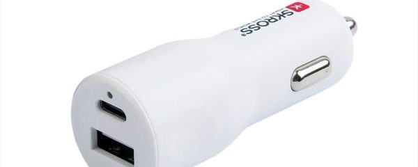 PHONE CAR CHARGER SKROSS DUAL PORT (USB-A + Type-C) 20W, SKCHCA0120WPDCN