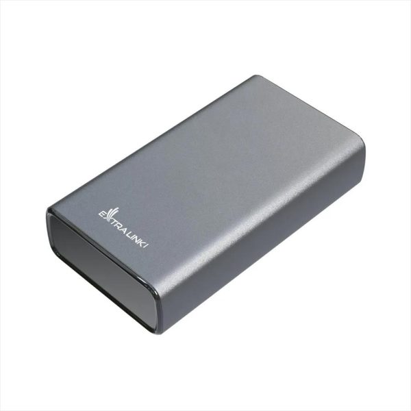 POWER BANK EXTRALINK EPB-126 20000mAh (45W Fast charge) w/digital display, input (USB-C) /output(USB-A), Silver 34102