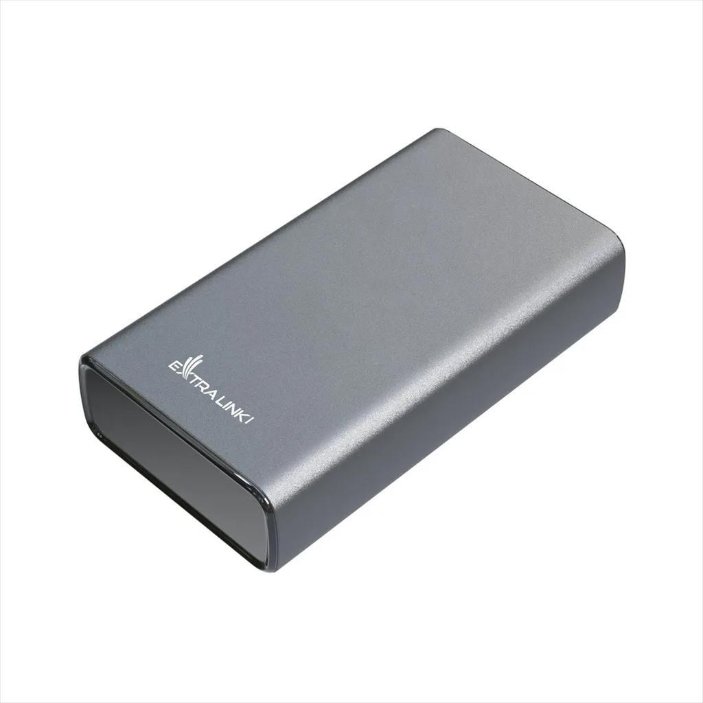 POWER BANK EXTRALINK EPB-126 20000mAh (45W Fast charge) w/digital display, input (USB-C) /output(USB-A), Silver 34102