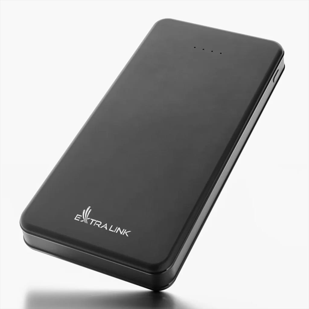 POWER BANK EXTRALINK EPB-078B 10000mAh Dual input (Micro-USB, USB-C) /output( 2x USB-A), Black 34104