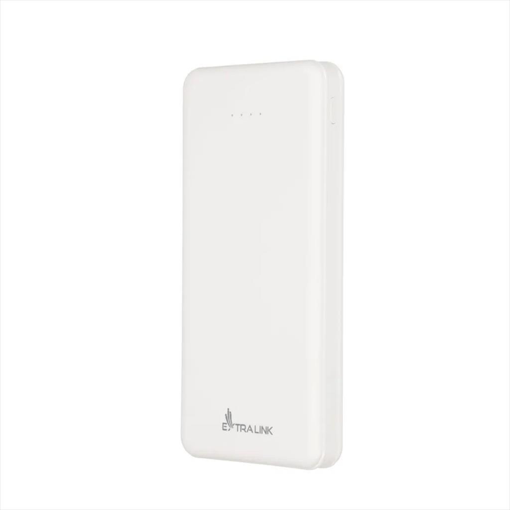 POWER BANK EXTRALINK EPB-078W 10000mAh Dual input (Micro-USB, USB-C) /output( 2x USB-A), White 34105